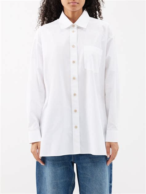 gucci poplin dress shirt|GUCCI Oversized cotton.